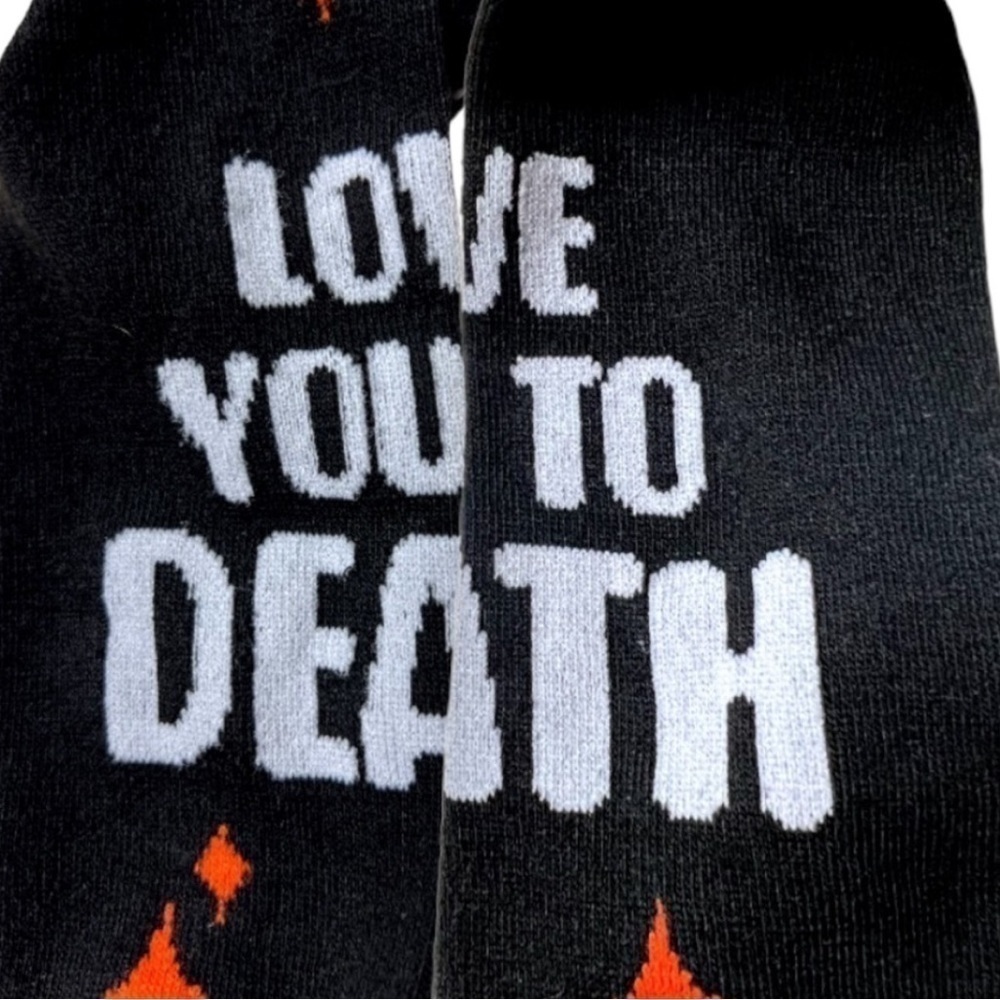 DISNEY Tim Burton Nightmare Before Christmas Jack & Sally Women’s Knee-Hi Socks - Picture 5 of 8